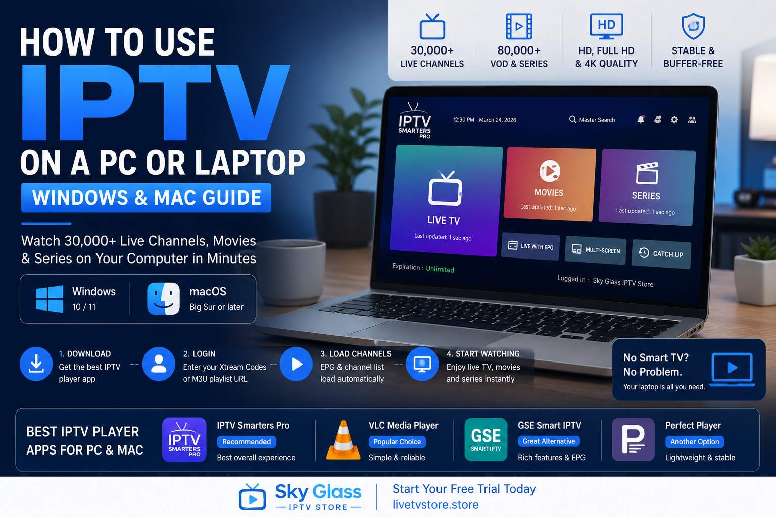How to Use IPTV on a PC or Laptop - Windows & Mac Guide