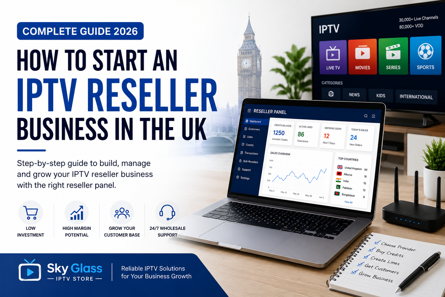 How to Start an IPTV Reseller Business in the UK - Complete Guide 2026