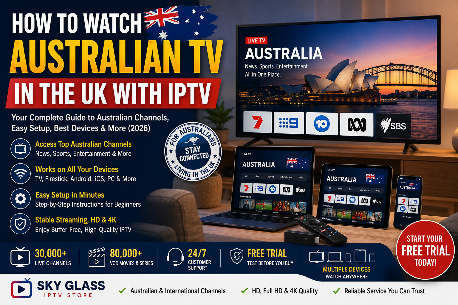 How to Watch Australian TV in the UK with IPTV - Complete Guide 2026